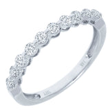 0.47ct 14k White Gold Diamond Lady's Band Size 4