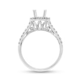 0.76ct 18k White Gold Diamond Semi-mount Ring 2-pc for 1.00ct Center