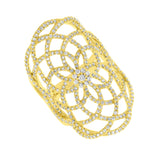 1.15ct 14k Yellow Gold Diamond Lace Lady's Ring