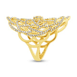 1.15ct 14k Yellow Gold Diamond Lace Lady's Ring