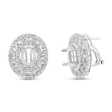 2.18ct 18k White Gold Diamond Semi-mount Earring