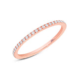 0.21ct 14k Rose Gold Diamond Eternity Band Size 5.5