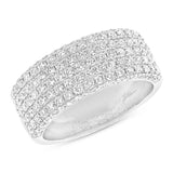 1.63ct 14k White Gold Diamond Lady's Pave Band Size 5