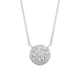 0.30ct 14k White Gold Diamond Cluster Necklace