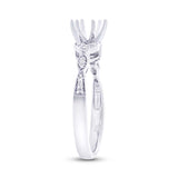 0.20ct 14k White Gold Diamond Semi-mount Ring Size 4.5