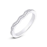 0.12ct 14k White Gold Diamond Lady's Band Size 4.5