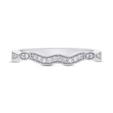 0.12ct 14k White Gold Diamond Lady's Band Size 4.5
