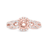 0.55ct 14k Rose Gold Diamond Semi-mount Ring