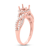 0.55ct 14k Rose Gold Diamond Semi-mount Ring
