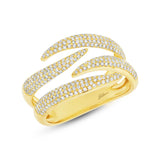 0.65ct 14k Yellow Gold Diamond Pave Lady's Ring