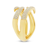 0.65ct 14k Yellow Gold Diamond Pave Lady's Ring