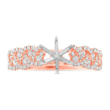 0.57ct 14k Two-tone Rose Gold Diamond Semi-mount Ring