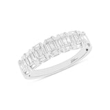 0.53ct 14k White Gold Diamond Baguette Lady's Band Size 5.75