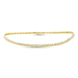 3.96ct 14k Yellow Gold Diamond Baguette Choker Necklace