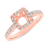 0.37ct 14k Rose Gold Diamond Semi-mount Ring