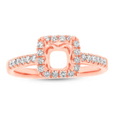 0.37ct 14k Rose Gold Diamond Semi-mount Ring