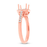 0.37ct 14k Rose Gold Diamond Semi-mount Ring