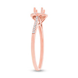 0.19ct 14k Rose Gold Diamond Semi-mount Ring