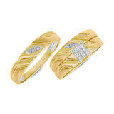0.28ct 14k Yellow Gold Diamond Trio Set