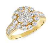 1.75ct 18k Yellow Gold Diamond Lady's Ring