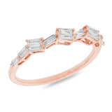 0.36ct 14k Rose Gold Diamond Baguette Lady's Band