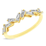 0.46ct 14k Yellow Gold Diamond Baguette Lady's Band