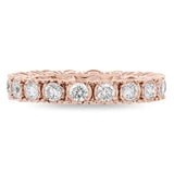 1.18ct 14k Rose Gold Diamond Eternity Ring Size 7