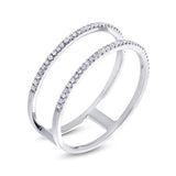 0.17ct 14k White Gold Diamond Lady's Ring Size 4.5