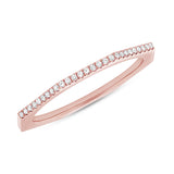 0.07ct 14k Rose Gold Diamond Lady's Ring Size 5.5