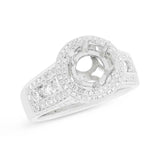 1.42ct 14k White Gold Diamond Semi-mount Ring