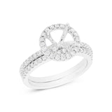 0.59ct 14k White Gold Diamond Semi-mount Ring 2-pc