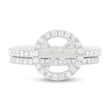 0.59ct 14k White Gold Diamond Semi-mount Ring 2-pc