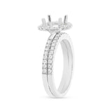 0.59ct 14k White Gold Diamond Semi-mount Ring 2-pc