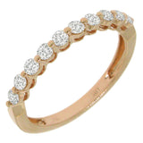 0.47ct 14k Rose Gold Diamond Lady's Band Size 4