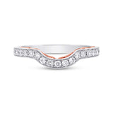 0.31ct 14k Two-tone Rose Gold Diamond Shadow Band Size 6.5