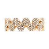 0.38ct 14k Yellow Gold Diamond Pave Octagon Ring Size 10