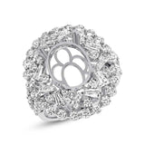 2.97ct 18k White Gold Diamond Semi-mount Ring Size 6.5