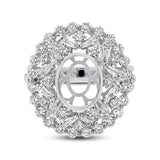 2.97ct 18k White Gold Diamond Semi-mount Ring Size 6.5