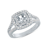 0.57ct 18k White Gold Diamond Semi-mount Ring