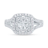 0.57ct 18k White Gold Diamond Semi-mount Ring