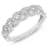 0.57ct 14k White Gold Diamond Lady's Band Size 5.25