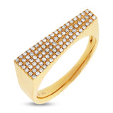 0.27ct 14k Yellow Gold Diamond Pave Lady's Ring
