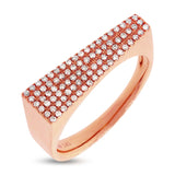 0.27ct 14k Rose Gold Diamond Pave Lady's Ring