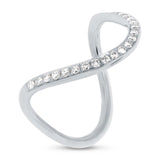 0.21ct 14k White Gold Diamond Lady's Ring Size 8.5