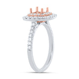 0.75ct 14k Two-Tone Rose Gold Diamond Semi-mount Ring