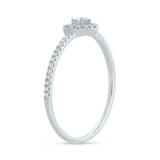 0.18ct 18k White Gold Diamond Heart Lady's Ring