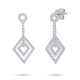 0.55ct 14k White Gold Diamond Dangle Earring