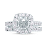 1.25ct 14k White Gold Diamond Semi-mount Ring 2-pc