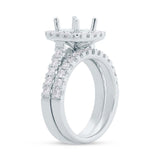 1.25ct 14k White Gold Diamond Semi-mount Ring 2-pc