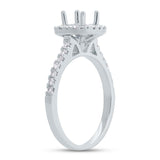 0.40ct 14k White Gold Diamond Semi-mount Ring Size 6.75
